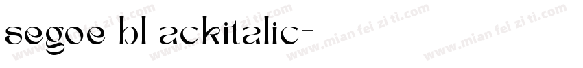 segoe bl ackitalic字体转换